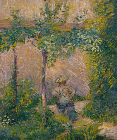 Donna nel giardino da Hippolyte Petitjean
