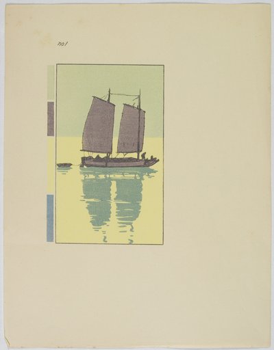 Una giunca, Tavola n. 1, fine XIX-metà XX secolo da Hiroshi Yoshida