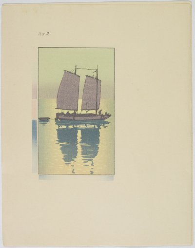Una giunca, Tavola n. 2, fine XIX-metà XX secolo da Hiroshi Yoshida