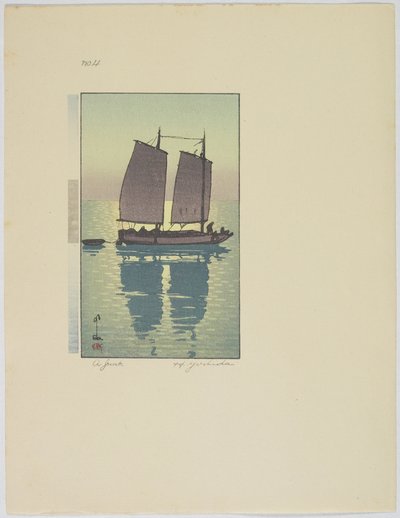 Una giunca, Tavola n. 4, fine XIX-metà XX secolo da Hiroshi Yoshida