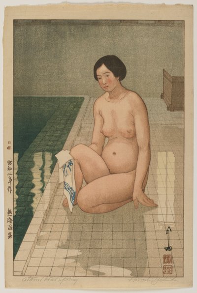 Sorgente termale di Atami, era Showa da Hiroshi Yoshida