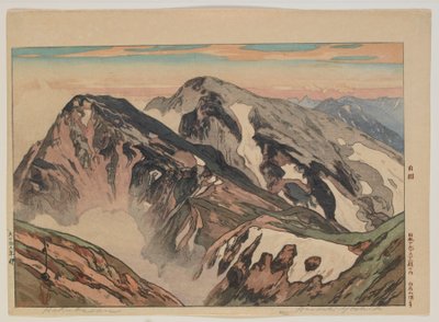 Habuka san, dalla serie, Dodici Scene nelle Alpi Giapponesi, era Taisho da Hiroshi Yoshida
