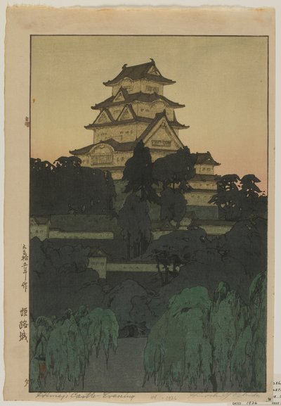 Castello di Himeji - Sera, era Taisho da Hiroshi Yoshida