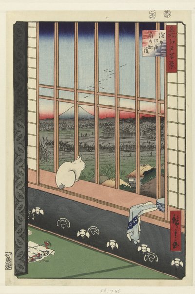 Campi di riso di Asakusa e festival di Torinomachi da Hiroshige (I) , Utagawa