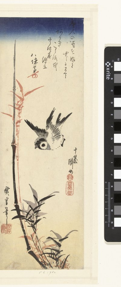 Bambù e passero da Hiroshige (I) , Utagawa
