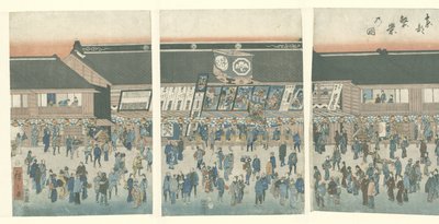 Attività nella capitale orientale da Hiroshige (I) , Utagawa