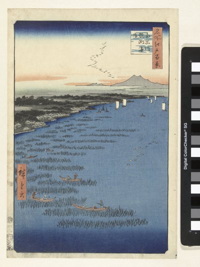 La costa di Samezu a Sud Shinagawa da Hiroshige (I) , Utagawa