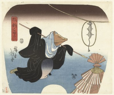 La trappola per volpi da Hiroshige (I) , Utagawa