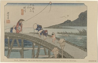 Kakegawa, No. 27. Kakegawa: uno dei cinquantatré luoghi noti sul Tokaido, dalla serie 