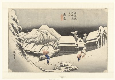 Kanbara, neve serale Le 53 stazioni del Tokaido (titolo della serie) da Hiroshige (I) , Utagawa