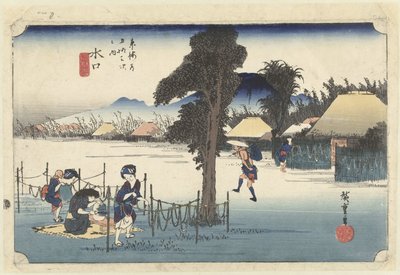 Minakuchi, il famoso prodotto regionale kanpyo da Hiroshige (I) , Utagawa