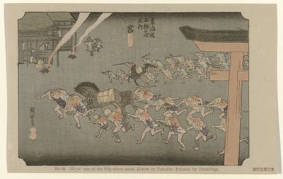 Miya, No. 42. Miya: uno dei cinquantatré luoghi noti sul Tokaido, dalla serie 