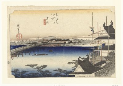 Yoshida, il ponte sul fiume Toyo da Hiroshige (I) , Utagawa
