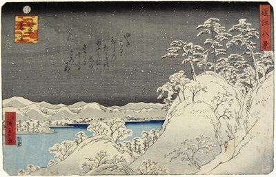 Neve serale sul Monte Hira, gennaio 1859 da Hiroshige II