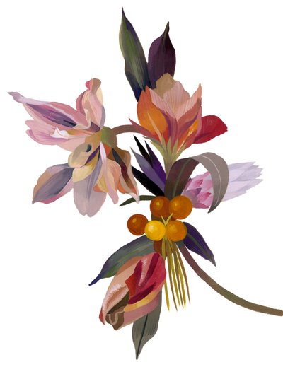 Un fiore immaginario basato su un tulipano da Hiroyuki Izutsu