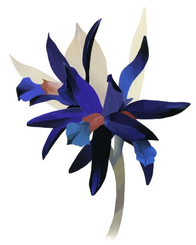 Un fiore immaginario con una base blu da Hiroyuki Izutsu