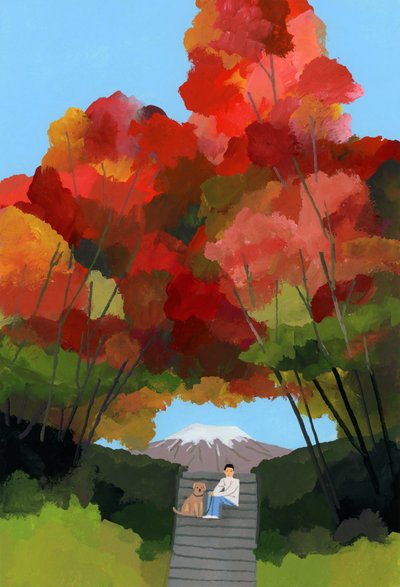 Arco di foglie autunnali da Hiroyuki Izutsu