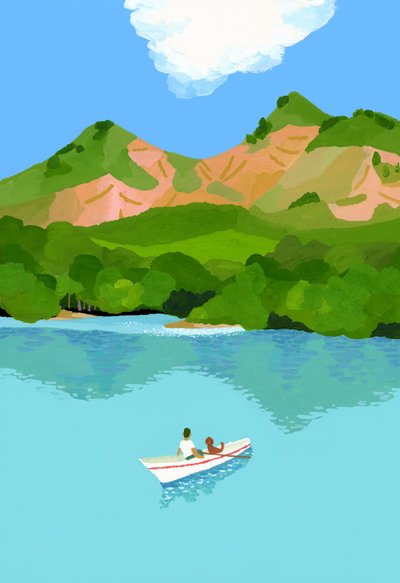 Vacanza estiva in montagna e barche da Hiroyuki Izutsu