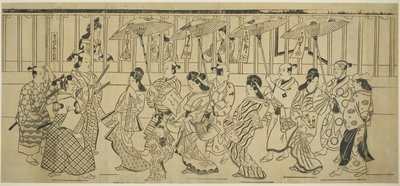 Una Parata di Cortigiane, c.1690 da Hishikawa Moronobu
