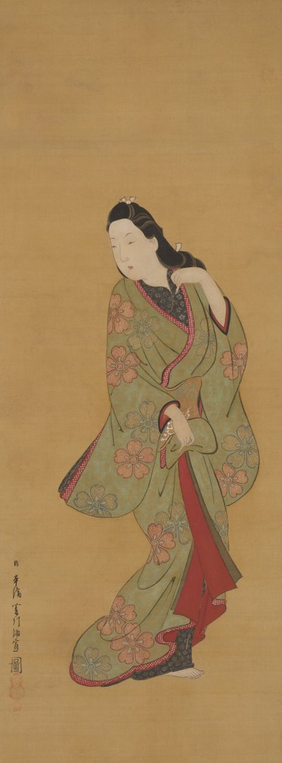 Bellezza che Volge la Testa da Hishikawa Moronobu