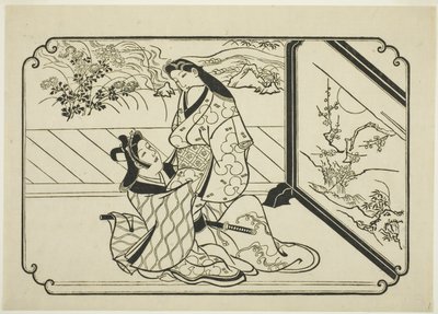 Dietro lo schermo da Hishikawa Moronobu