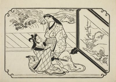 Dietro lo schermo da Hishikawa Moronobu