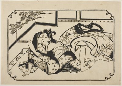 Amanti che flirtano da Hishikawa Moronobu