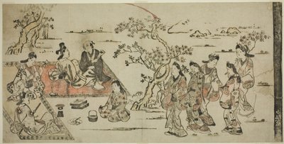 Ammirare i fiori da Hishikawa Moronobu