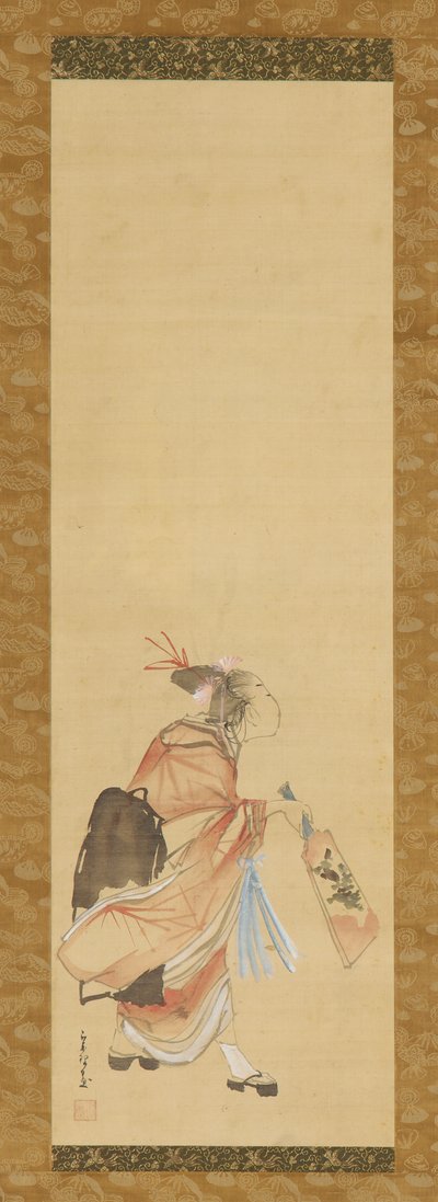 Ragazza che gioca a volano da Hishikawa Sori