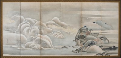 Paesaggio: due delle quattro stagioni, autunno e inverno da Hishikawa Sori