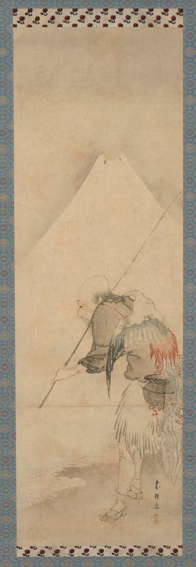 Il pescatore Hakuryo e il Monte Fuji, periodo Edo, 1770-1820 da Hishikawa Sori