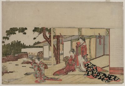 Donne su una veranda da Hishikawa Sori III