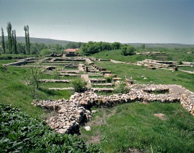 Veduta delle rovine del sito da Hittite Hittite