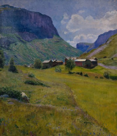 Fattoria di montagna da Hjalmer Eilif Emanuel Peterssen