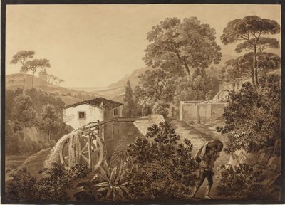Paesaggio italiano con mulino ad acqua da Hélène Boutourlin