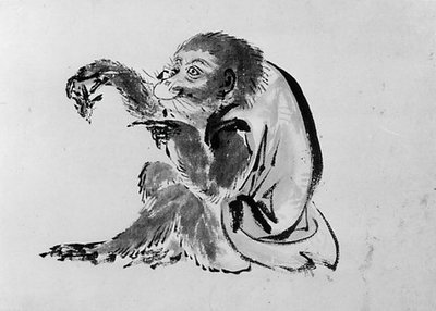 Scimmia e Ape da Hokusai School.
