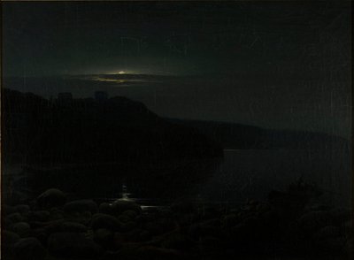 Hammershus al chiaro di luna da Holger Drachmann