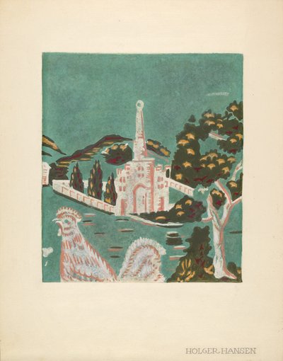 Dettaglio della scatola decorata, c. 1940 da Holger Hansen