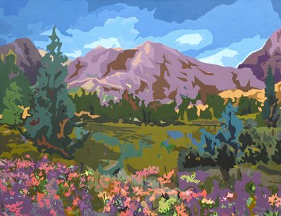 Paesaggio oscuro - 10, 2024 (olio su lino) da Holly Boruck