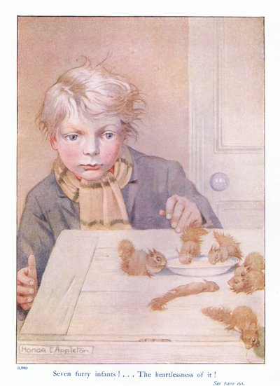 Sette piccoli pelosi, illustrazione da 