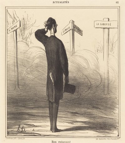 A destra o a sinistra? da Honoré Daumier