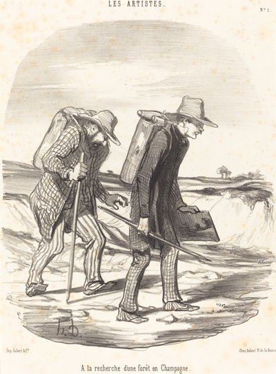 Alla ricerca di una foresta in Champagne da Honoré Daumier