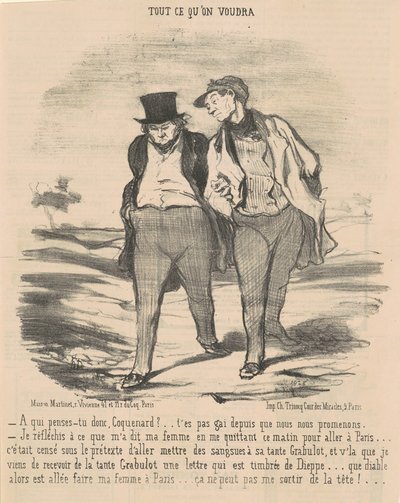 A chi pensi dunque, coquenard? ... da Honoré Daumier