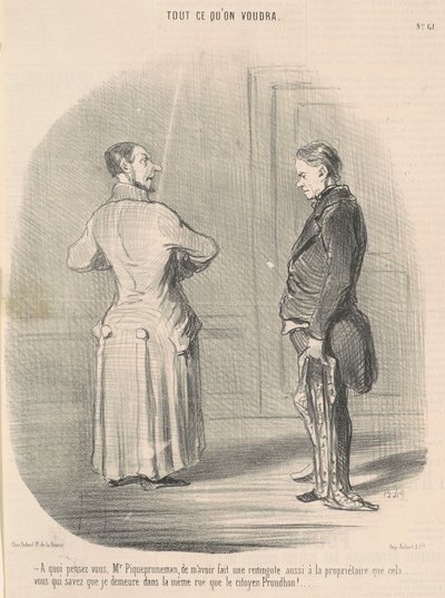 A cosa pensate, M. Piquepruneman, di avermi... da Honoré Daumier