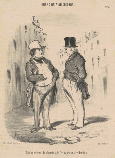 Azionisti delle ferrovie che discutono dei dividendi da Honoré Daumier