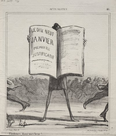 Attualità (No. 41): Elettori, tra le mie braccia!... da Honoré Daumier
