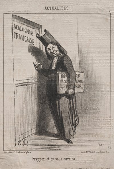 Attualità (No. 41): Bussa e ti sarà aperto! da Honoré Daumier