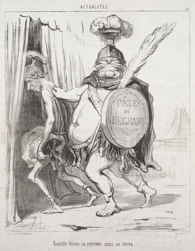 Attualità: Achille che si ritira nella sua tenda, 1850 da Honoré Daumier
