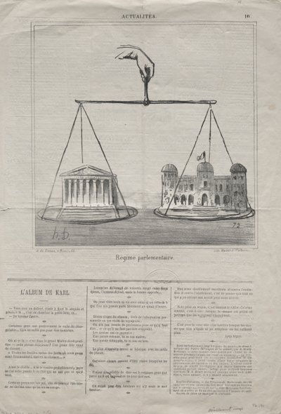Attualità n. 10: Regime parlamentare, 1870 da Honoré Daumier