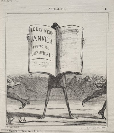 Attualità No. 41: Elettori, tra le mie braccia! da Honoré Daumier